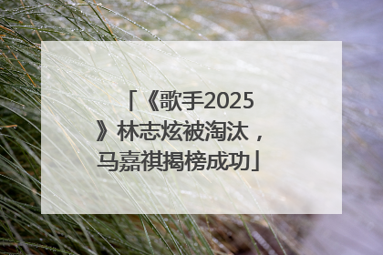 《歌手2025》林志炫被淘汰，马嘉祺揭榜成功