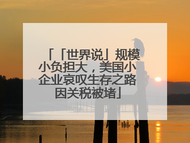「世界说」规模小负担大，美国小企业哀叹生存之路因关税被堵