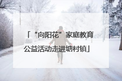 “向阳花”家庭教育公益活动走进塘村镇