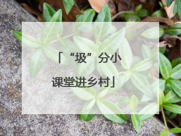 “圾”分小课堂进乡村