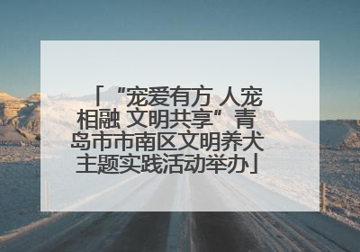 “宠爱有方 人宠相融 文明共享”青岛市市南区文明养犬主题实践活动举办