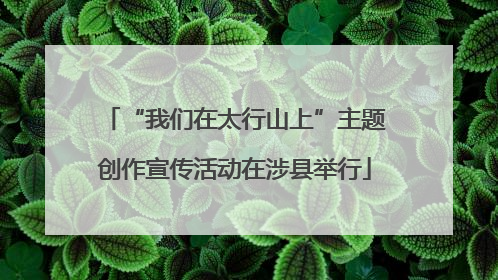 “我们在太行山上”主题创作宣传活动在涉县举行