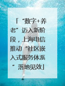 “数字+养老”迈入新阶段，上海电信推动“社区嵌入式服务体系”落地见效
