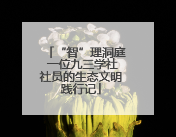 “智”理洞庭 一位九三学社社员的生态文明践行记