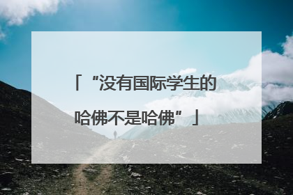 “没有国际学生的哈佛不是哈佛”
