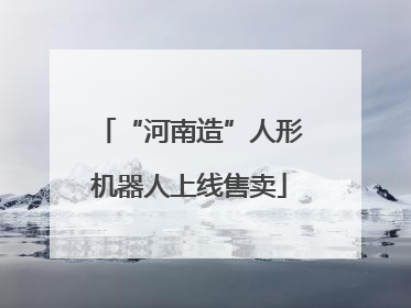 “河南造”人形机器人上线售卖