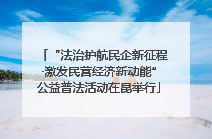 “法治护航民企新征程·激发民营经济新动能”公益普法活动在昆举行