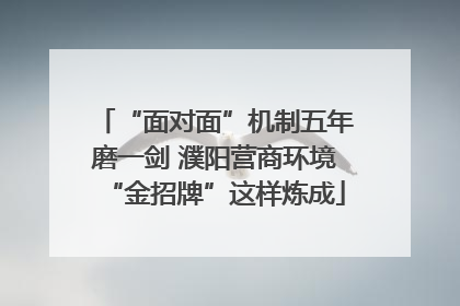 “面对面”机制五年磨一剑 濮阳营商环境“金招牌”这样炼成