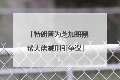 特朗普为芝加哥黑帮大佬减刑引争议