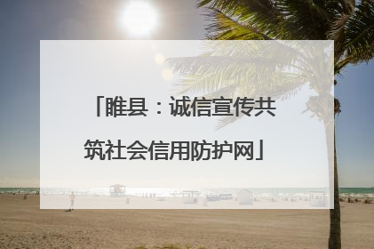 睢县：诚信宣传共筑社会信用防护网