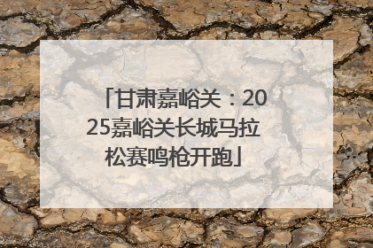 甘肃嘉峪关：2025嘉峪关长城马拉松赛鸣枪开跑