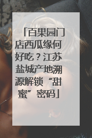 百果园门店西瓜缘何好吃？江苏盐城产地溯源解锁“甜蜜”密码
