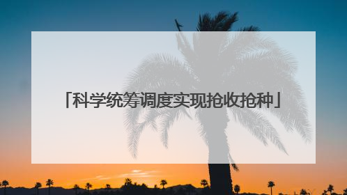 科学统筹调度实现抢收抢种