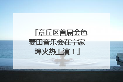 章丘区首届金色麦田音乐会在宁家埠火热上演！