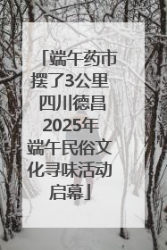 端午药市摆了3公里 四川德昌2025年端午民俗文化寻味活动启幕