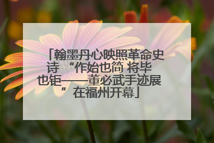 翰墨丹心映照革命史诗 “作始也简 将毕也钜——董必武手迹展”在福州开幕