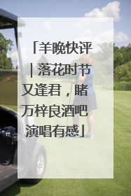 羊晚快评｜落花时节又逢君，睹万梓良酒吧演唱有感