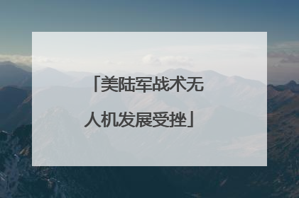 美陆军战术无人机发展受挫