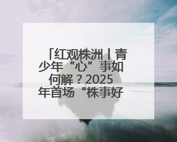 红观株洲丨青少年“心”事如何解？2025年首场“株事好商量”议良方