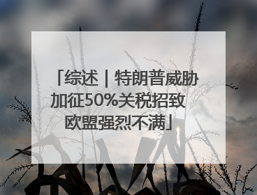 综述｜特朗普威胁加征50%关税招致欧盟强烈不满