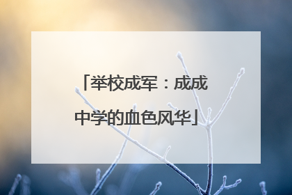 举校成军：成成中学的血色风华