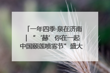 一年四季·泉在济南｜“‘赫’你在一起 中国颐莲喷雾节”盛大开启 共赴水润之约