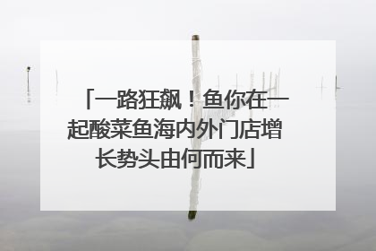 一路狂飙！鱼你在一起酸菜鱼海内外门店增长势头由何而来