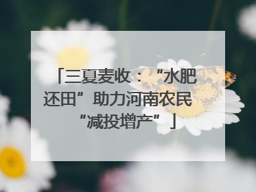 三夏麦收：“水肥还田”助力河南农民“减投增产”