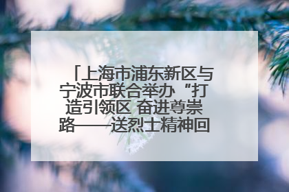 上海市浦东新区与宁波市联合举办“打造引领区 奋进尊崇路——送烈士精神回家乡”主题活动