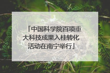 中国科学院百项重大科技成果入桂转化活动在南宁举行