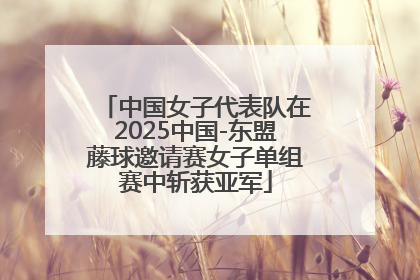 中国女子代表队在2025中国-东盟藤球邀请赛女子单组赛中斩获亚军