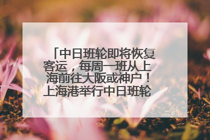 中日班轮即将恢复客运，每周一班从上海前往大阪或神户！上海港举行中日班轮船港联动应急演练