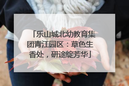 乐山城北幼教育集团青江园区：草色生香处，研途绽芳华