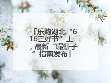 乐购湖北“616三好节”上，最新“嘬虾子”指南发布
