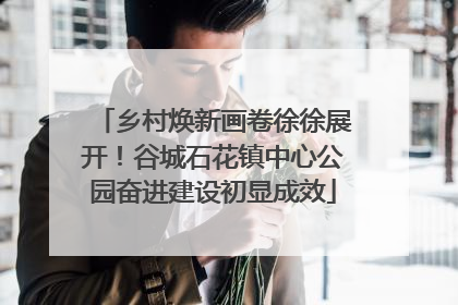 乡村焕新画卷徐徐展开！谷城石花镇中心公园奋进建设初显成效