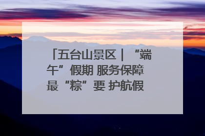 五台山景区｜“端午”假期 服务保障最“粽”要 护航假期“不打烊”