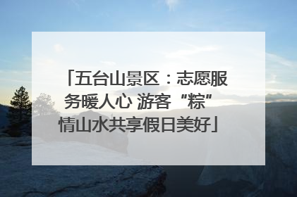 五台山景区：志愿服务暖人心 游客“粽”情山水共享假日美好