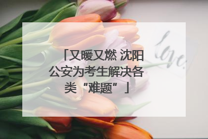 又暖又燃 沈阳公安为考生解决各类“难题”