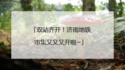 双站齐开！济南地铁市集又又又开啦~