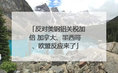 反对美钢铝关税加倍 加拿大、墨西哥、欧盟反应来了