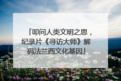 叩问人类文明之思，纪录片《寻访大师》解码法兰西文化基因