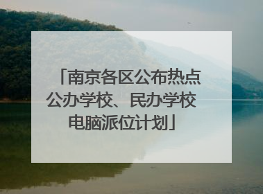 南京各区公布热点公办学校、民办学校电脑派位计划
