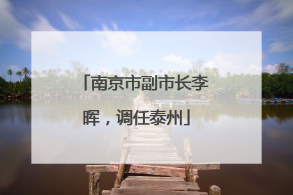 南京市副市长李晖，调任泰州