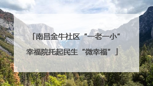 南昌金牛社区“一老一小”幸福院托起民生“微幸福”