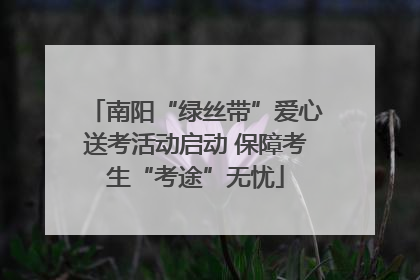 南阳“绿丝带”爱心送考活动启动 保障考生“考途”无忧