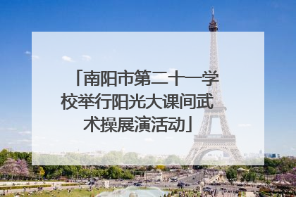 南阳市第二十一学校举行阳光大课间武术操展演活动