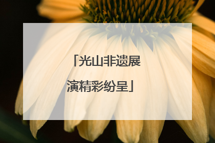 光山非遗展演精彩纷呈