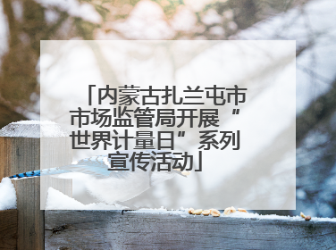 内蒙古扎兰屯市市场监管局开展“世界计量日”系列宣传活动