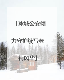 冰城公安倾力守护续写老街风华