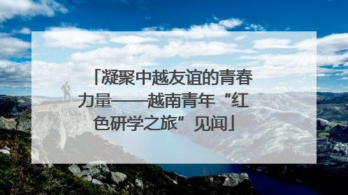 凝聚中越友谊的青春力量——越南青年“红色研学之旅”见闻